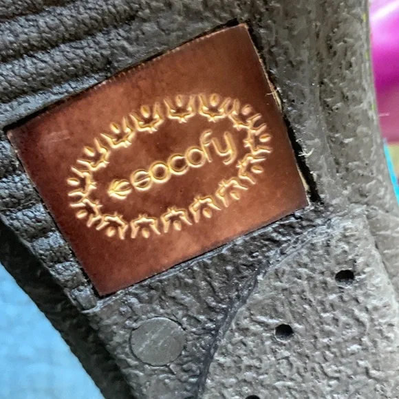 Socofy Purple Printing Flowers Leather Zip Booties - Picture 10 of 13